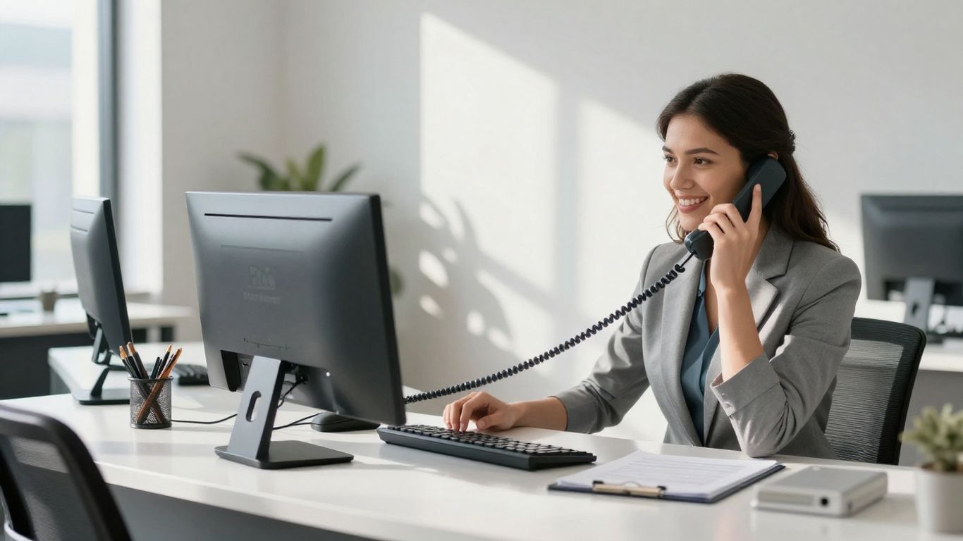 PATLive receptionist answering a real estate agent's call.