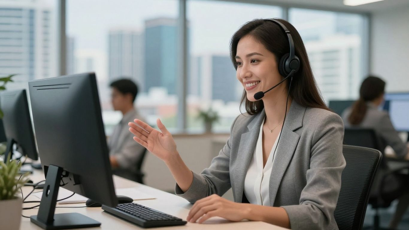 Miami virtual receptionist working with advanced technology.