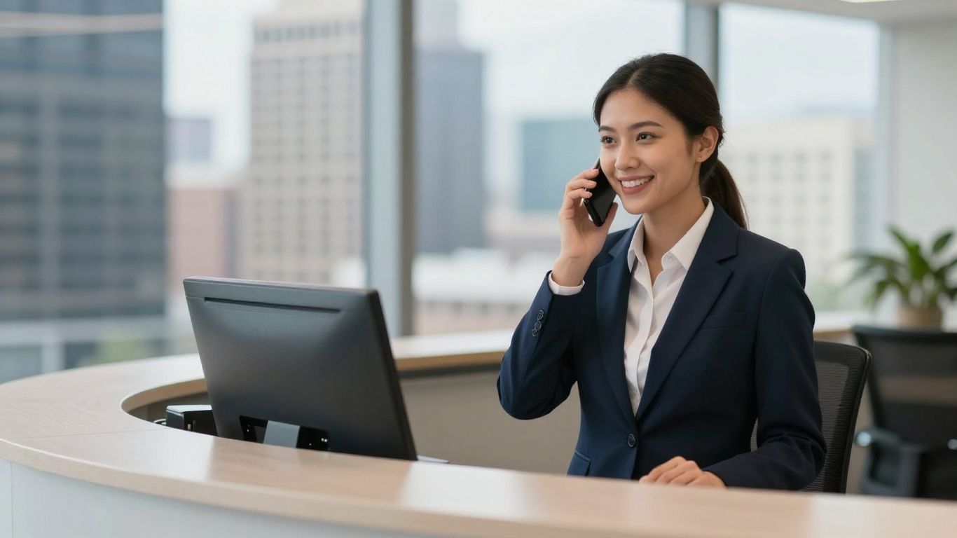 Professional answering service in Phoenix business setting.