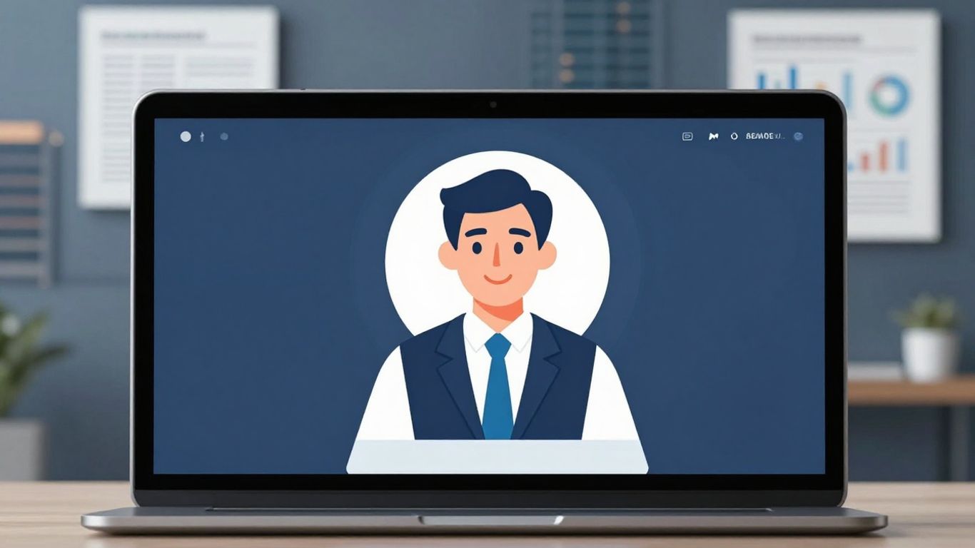 AI receptionist interface in a financial services setting.