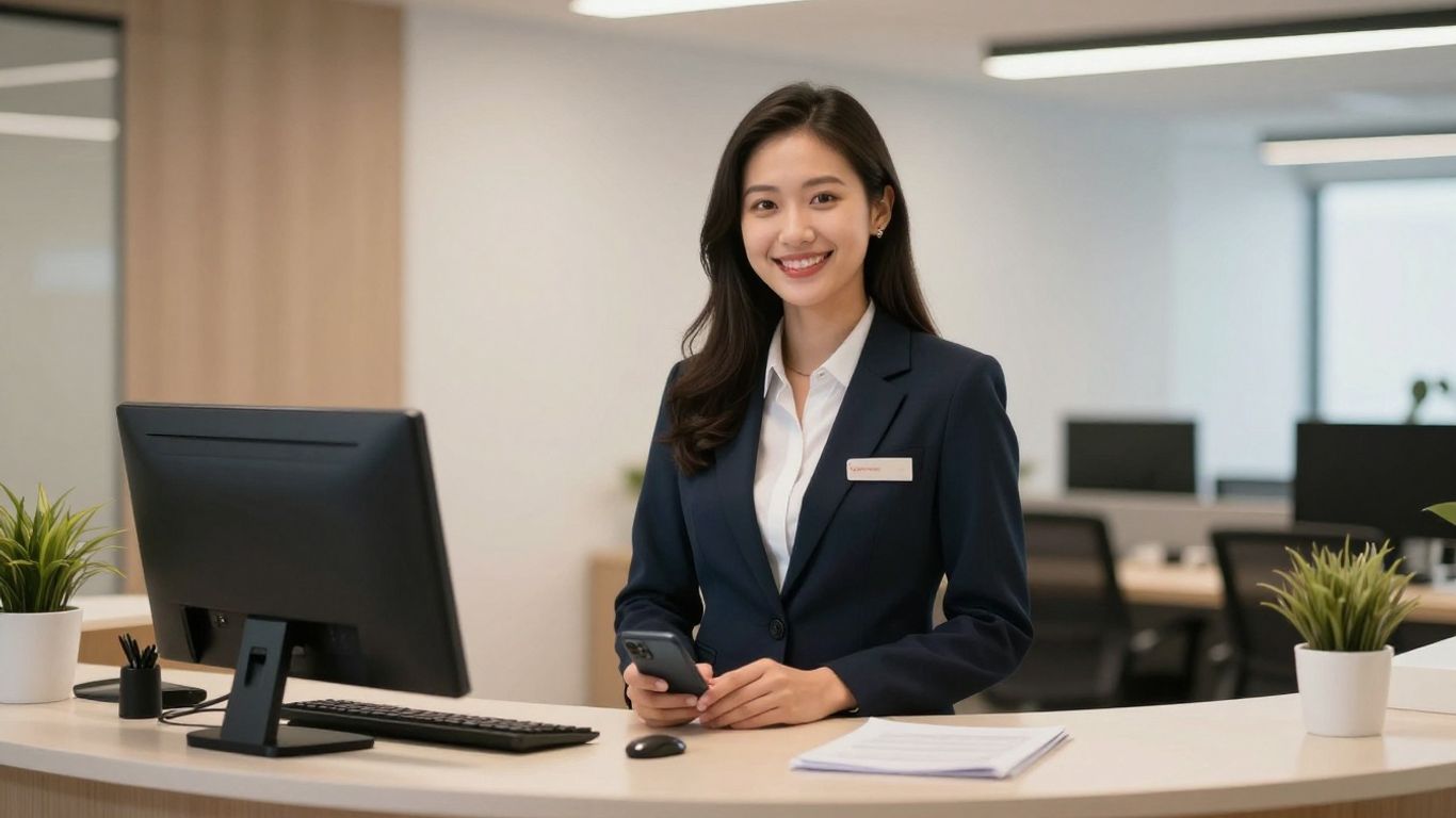 24/7 support receptionist answering calls.