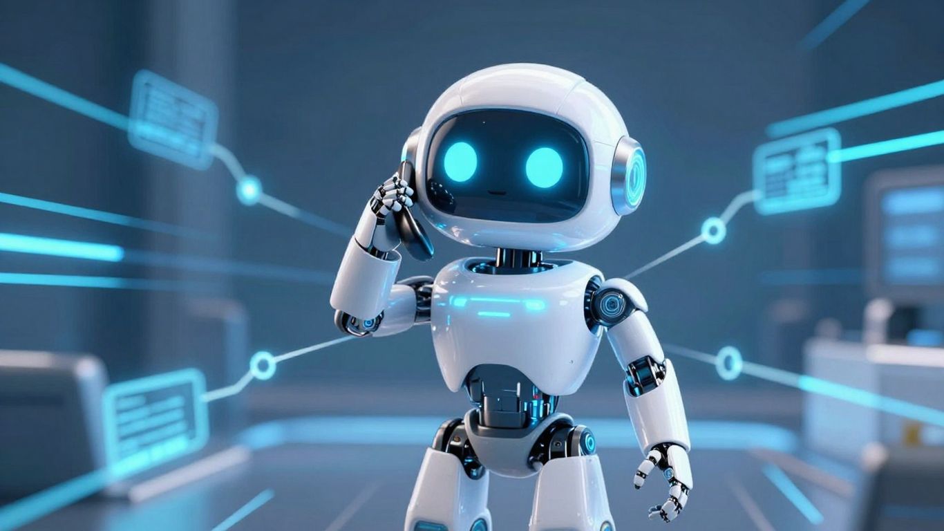 AI agent making a cold call with digital connections.