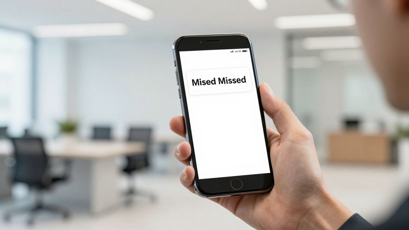 Business person answering a call on a smartphone.