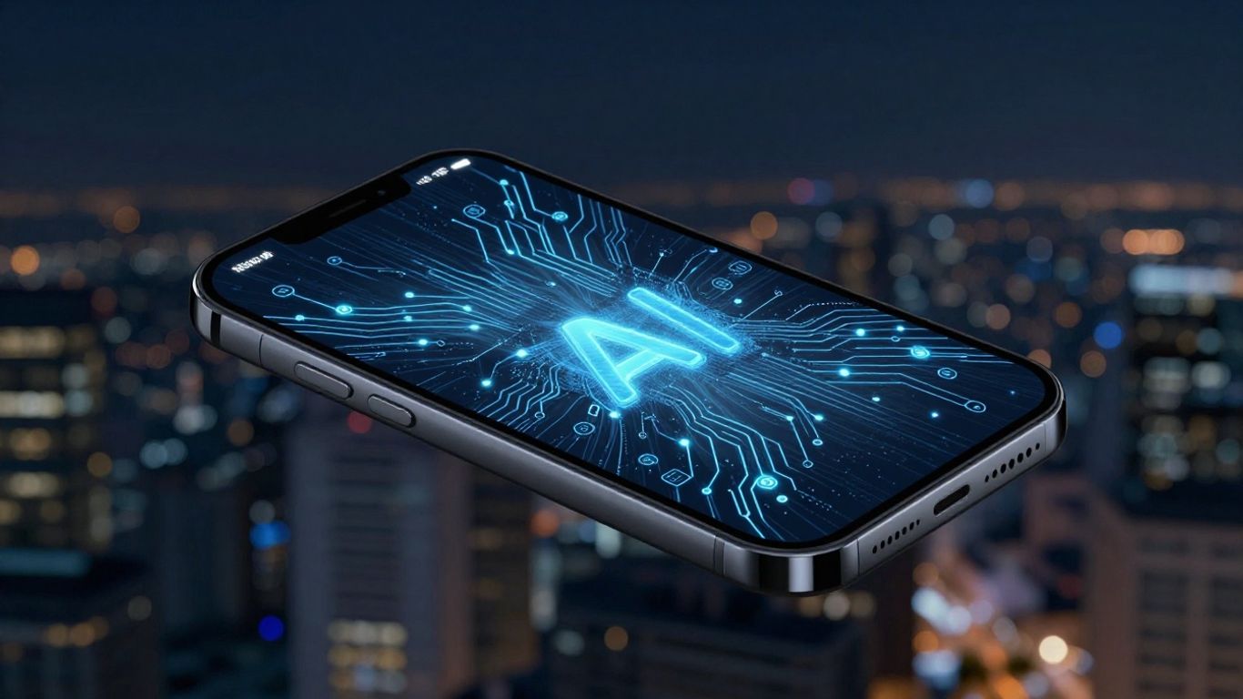 AI phone agent interface on a smartphone