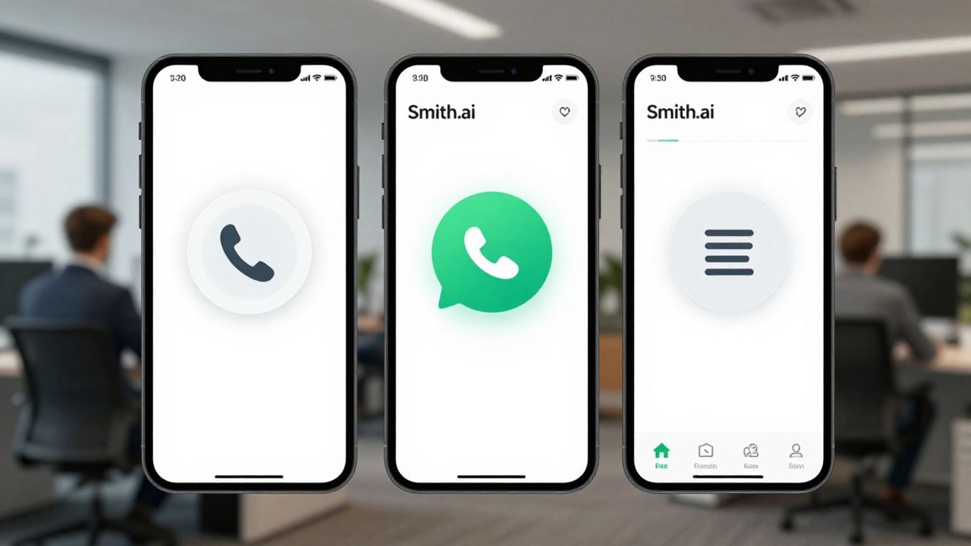 Smith.ai app on a smartphone screen.
