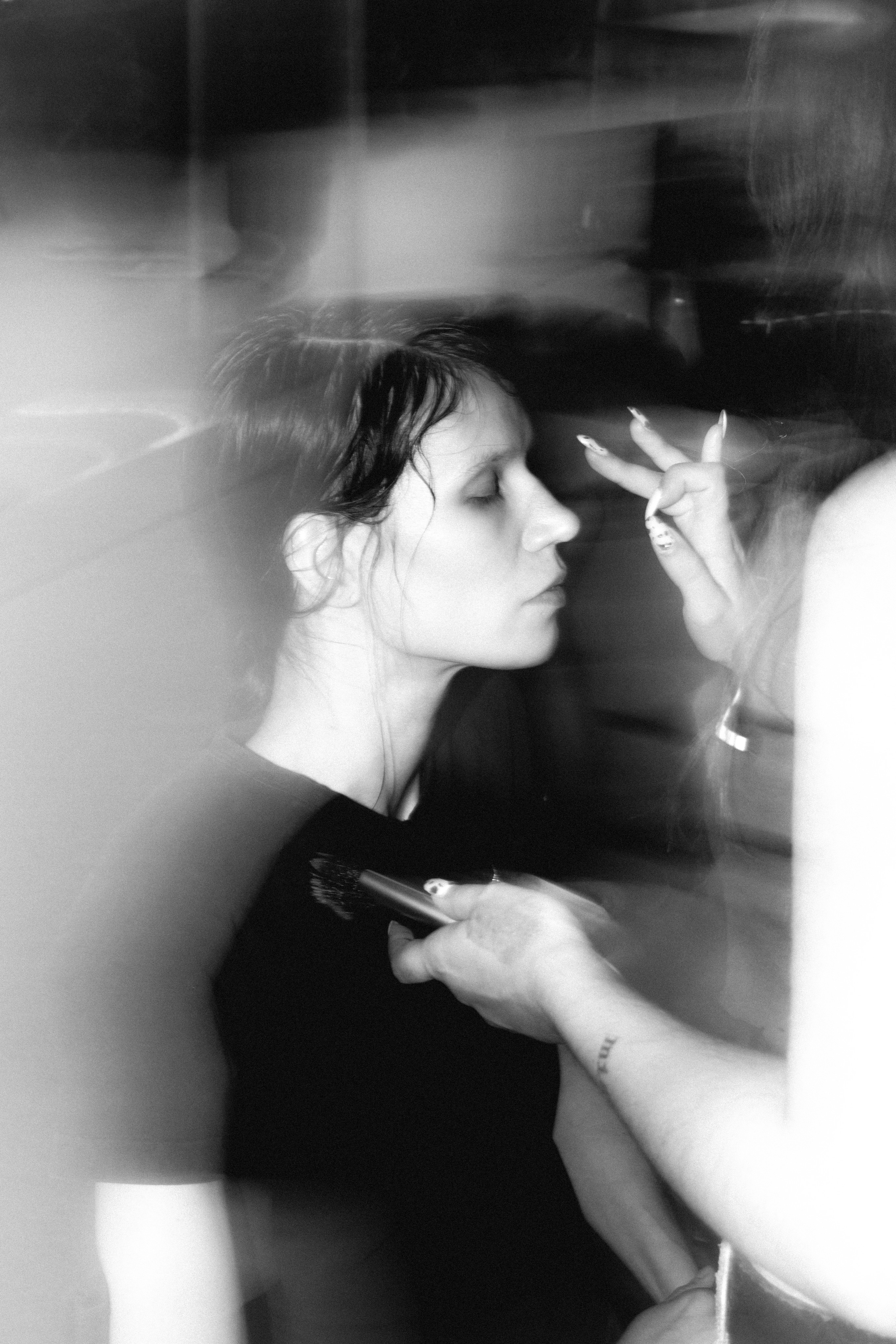 Makeup preparation backstage