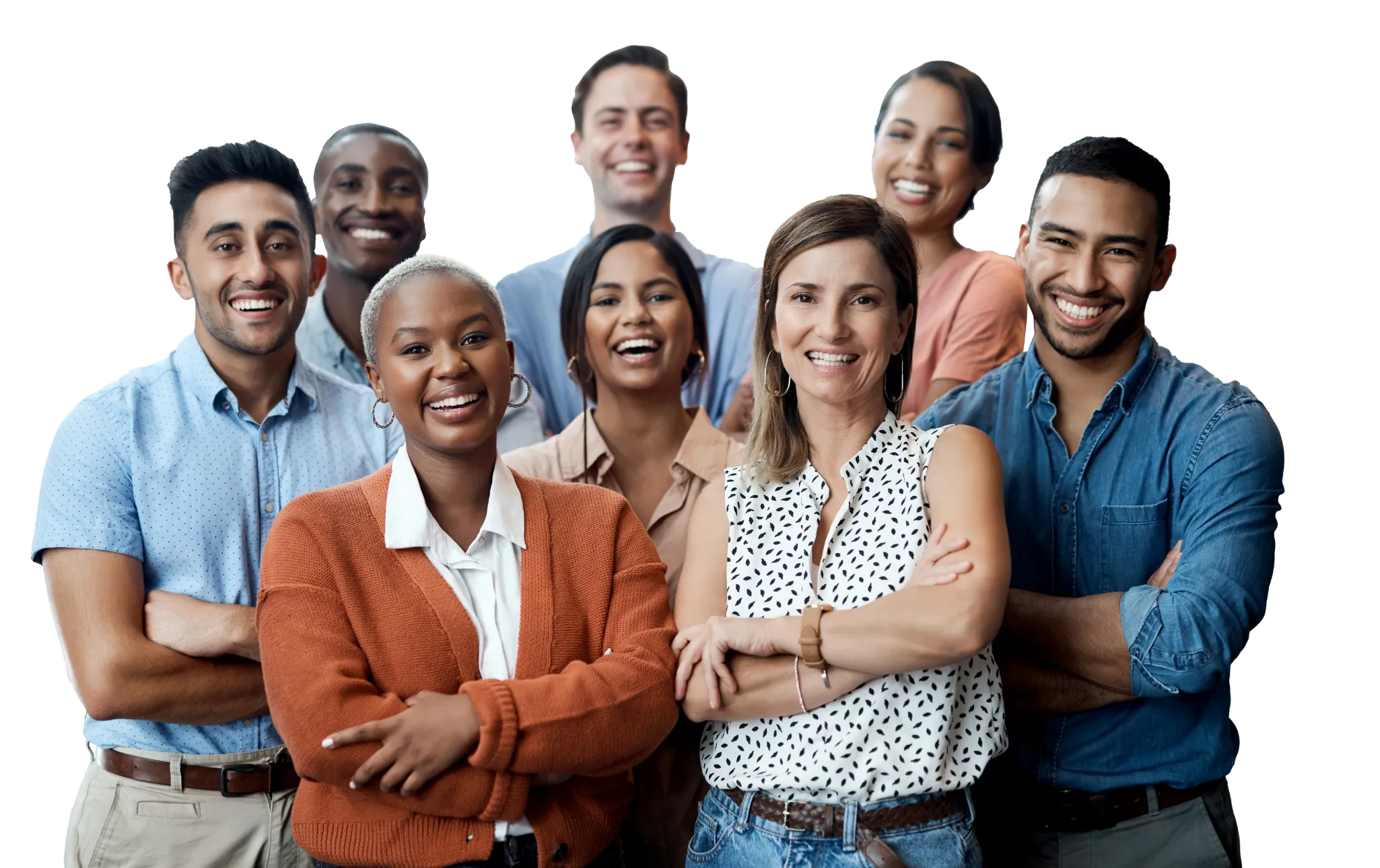 A diverse group of employees