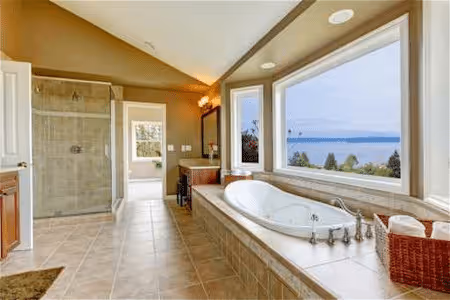 Picture Window For Master Bathroom - Clera Windows + Doors