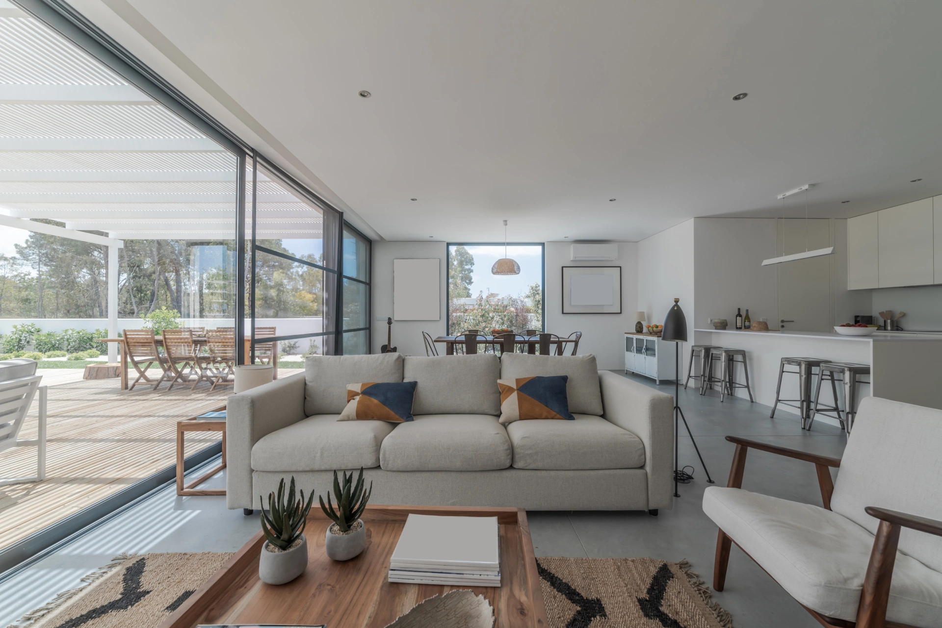 Living room with large picture window