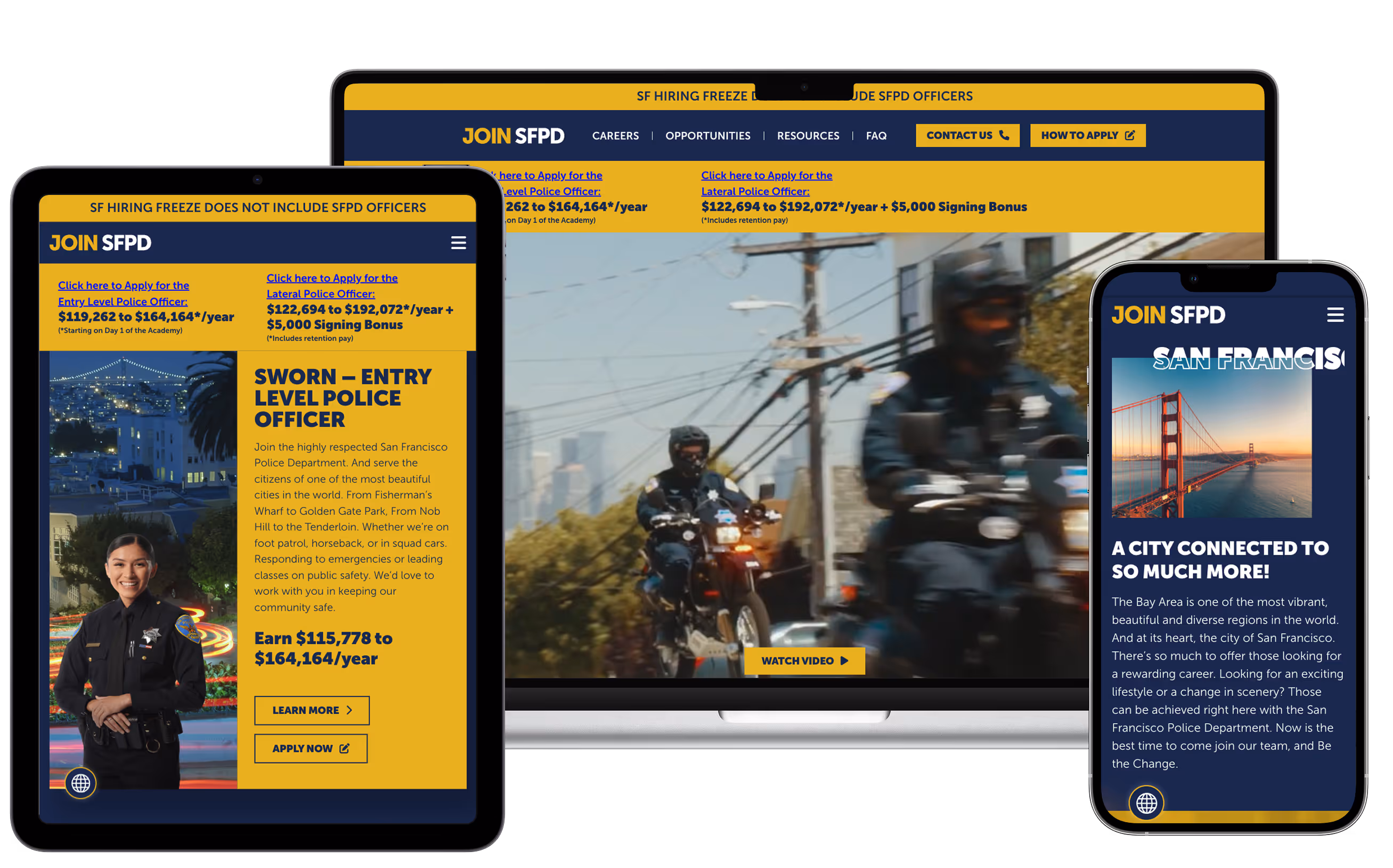 sfpd landing page mockup