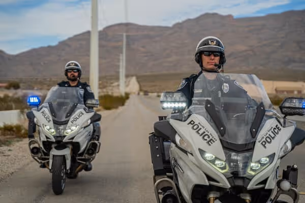 2 officers on their motorcycle