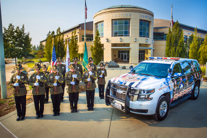 Placer county sheriff's office officers and car