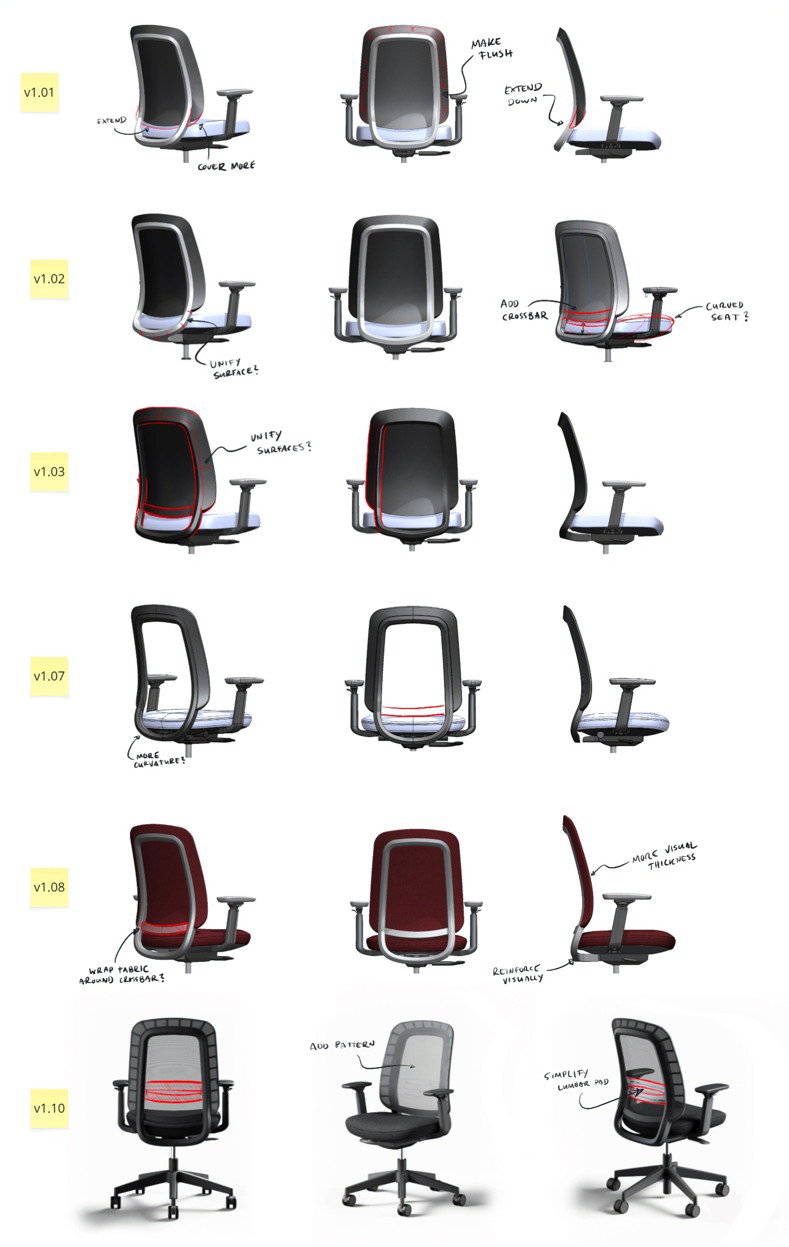 CAD design process for the PLUS mari chair