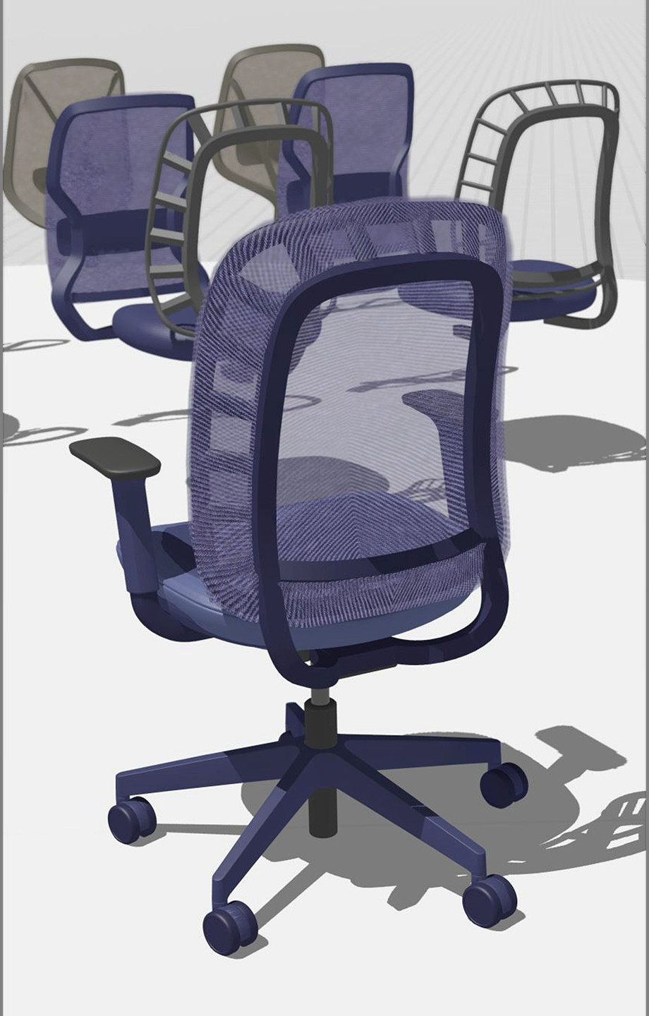 VR sketches of the PLUS mari chair