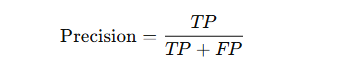 Formula for Precision in Classification Models