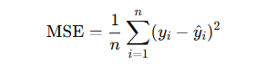 Formukl=a for meab squared error
