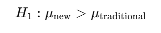 Formula for calculating the alternative Null Hypothesis