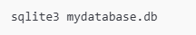 Code for creation SQLite database