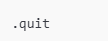 Code for quitting SQLite