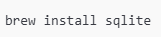 Use Homebrew: to install SQLite