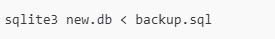 Using < to import database