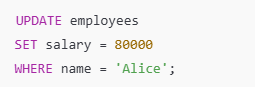 Modify existing records using UPDATE