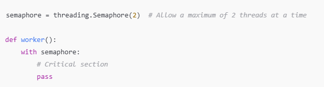 An example code to synchronize threads in Python