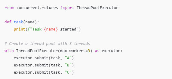 An example of how to use Thread Pools for Managing Multiple Threads