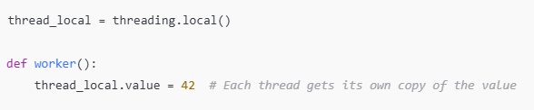 An example of how to create thread-local storage that keeps the data separate for each thread
