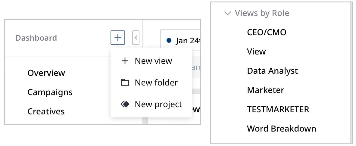How to create separate folders and views by role on Adriel - Adriel
