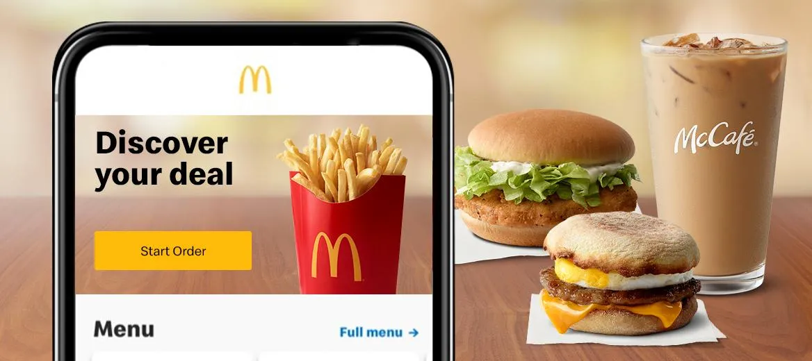 McDonald's mobile app showing “discover your deal” - Adriel
