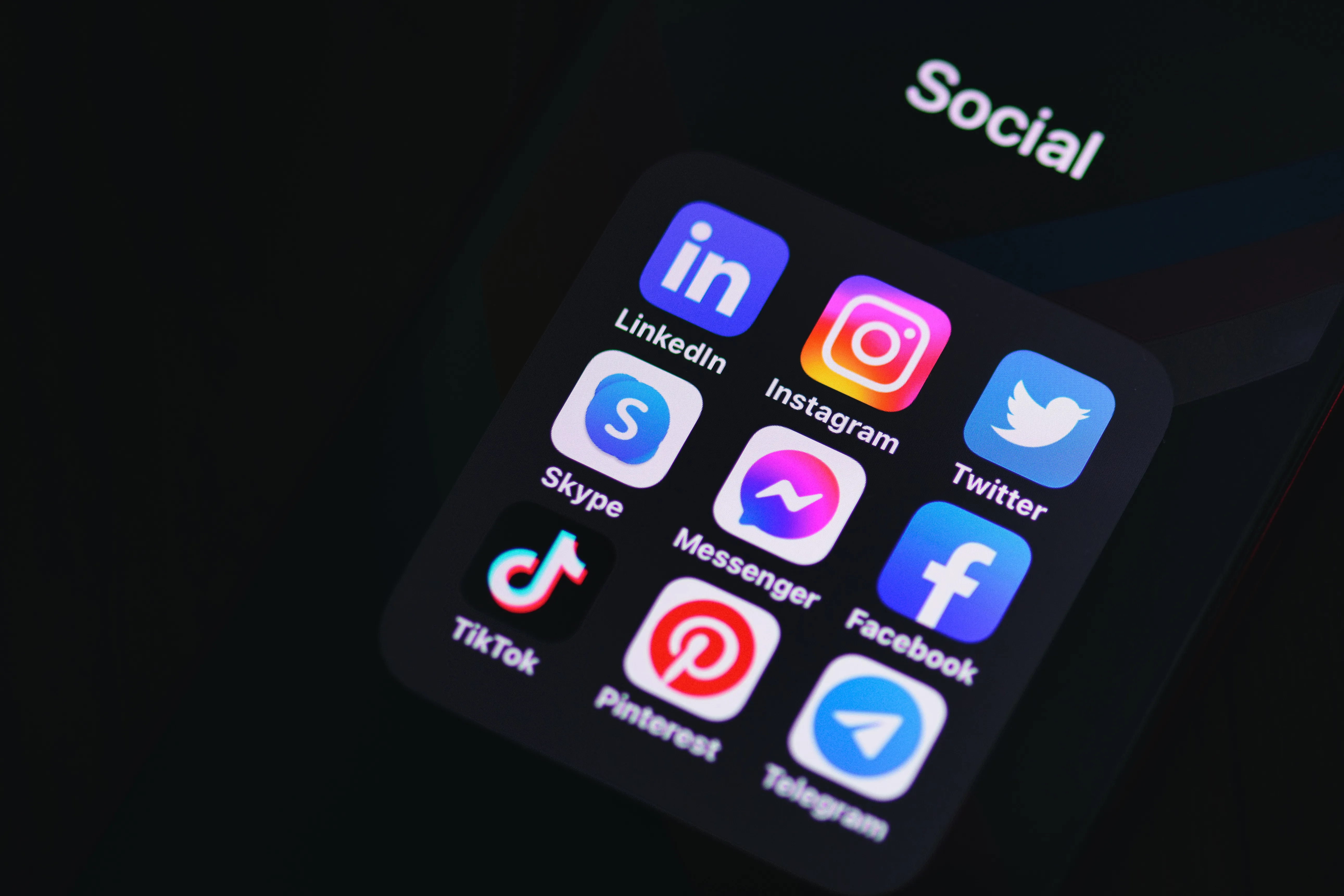 An image of SNS applications