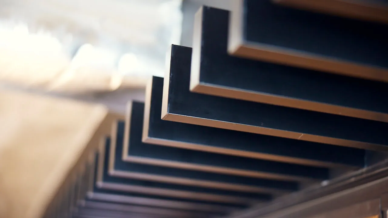 Wood panels on the ceiling