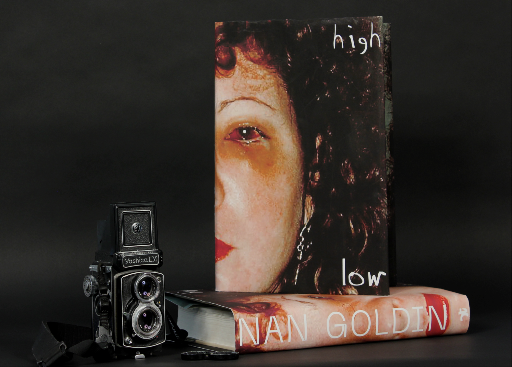 Photograph of large book on Nan Goldin