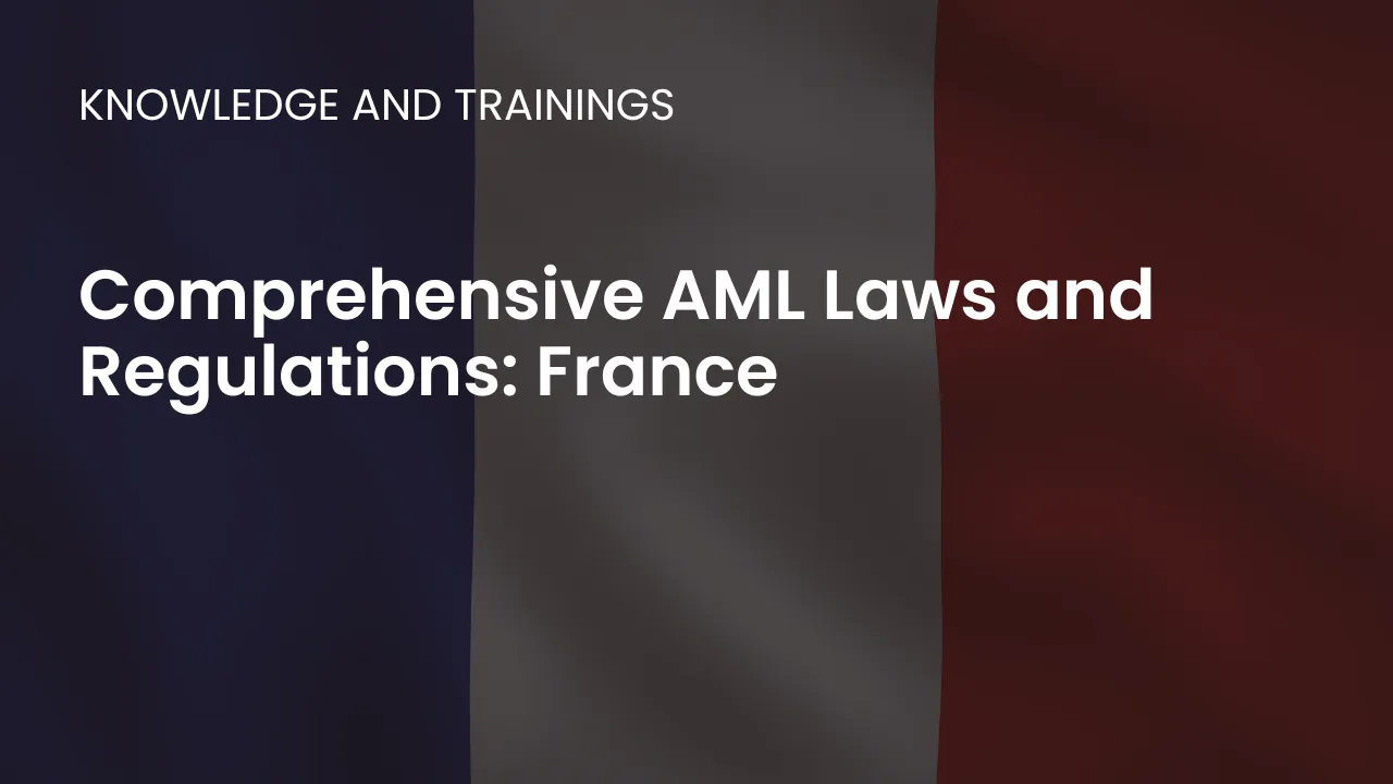 Explore France�s AML laws, including the Monetary and Financial Code, ACPR guidelines, and sector-specific measures.