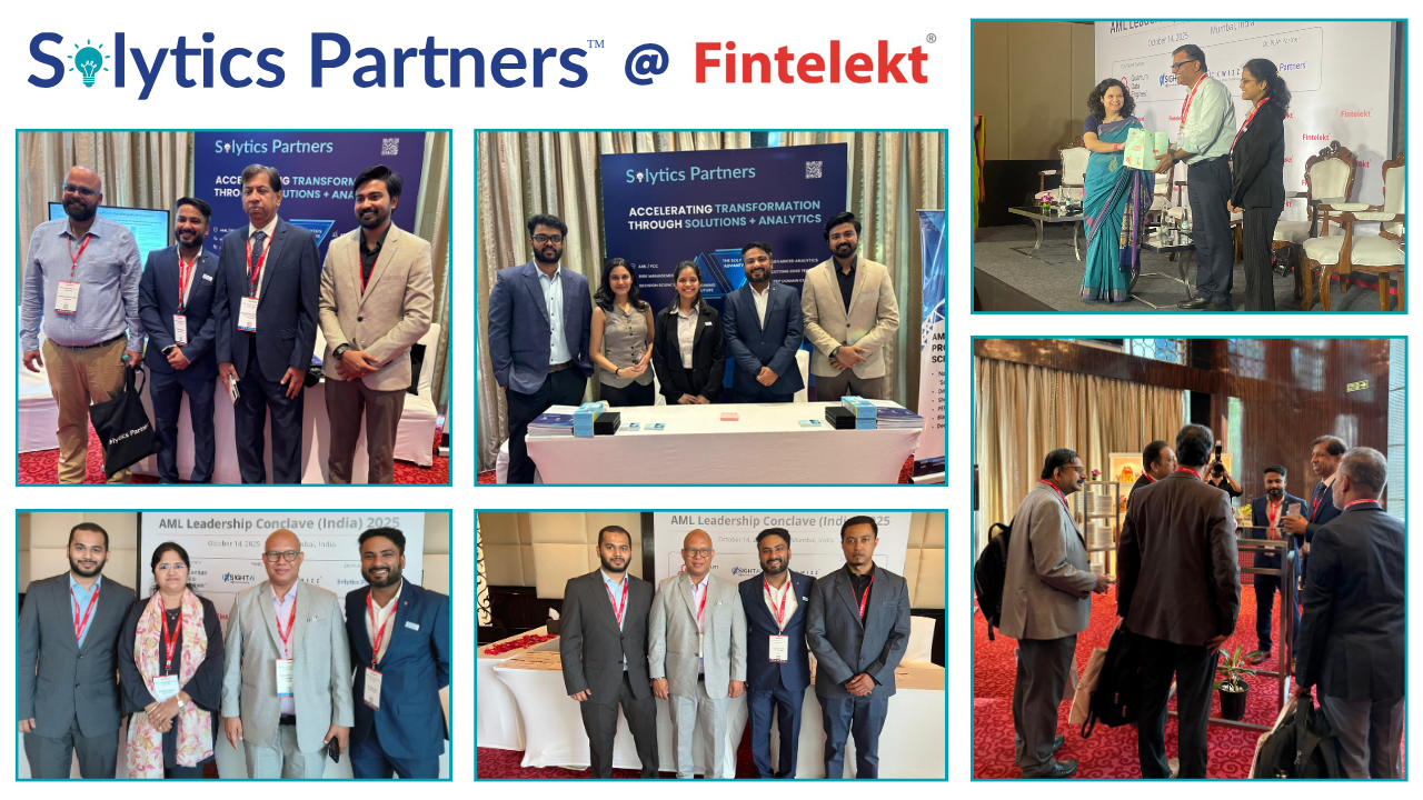 Solytics Partners team engaging with AML regulators and compliance leaders at Fintelekt AML Leadership Conclave 2025 in Manila.