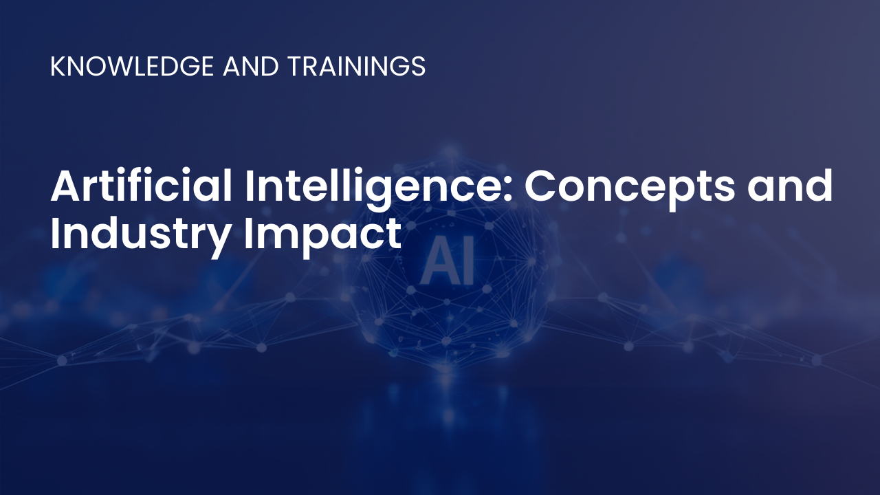 Conceptual illustration showing artificial intelligence systems using data, algorithms, and neural networks to automate decisions across industries.