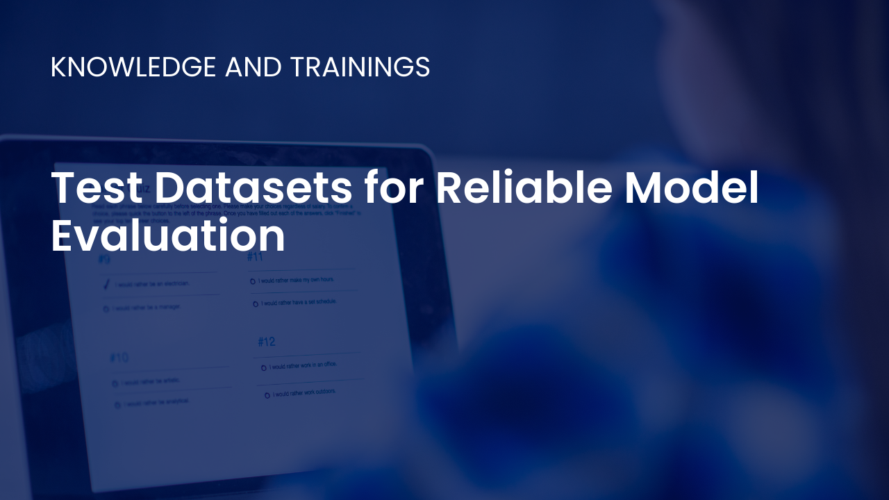Illustration showing a test dataset evaluating machine learning model performance on unseen data to ensure accuracy and real-world reliability.