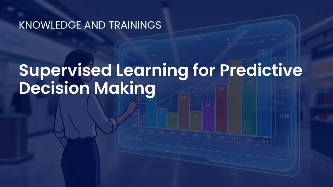 Illustration showing supervised learning models trained on labeled data to perform classification and regression tasks for accurate predictions.