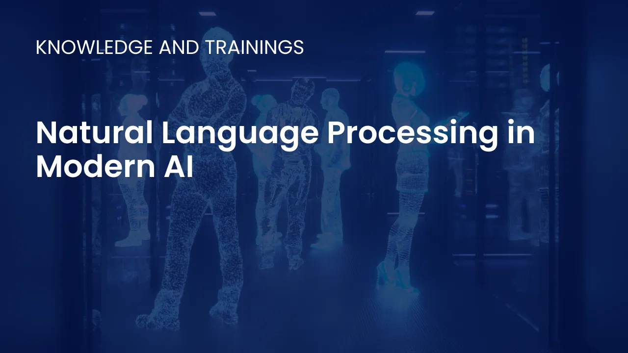 Illustration showing NLP systems analyzing text and speech to extract meaning, detect sentiment, and enable intelligent human–machine interactions.