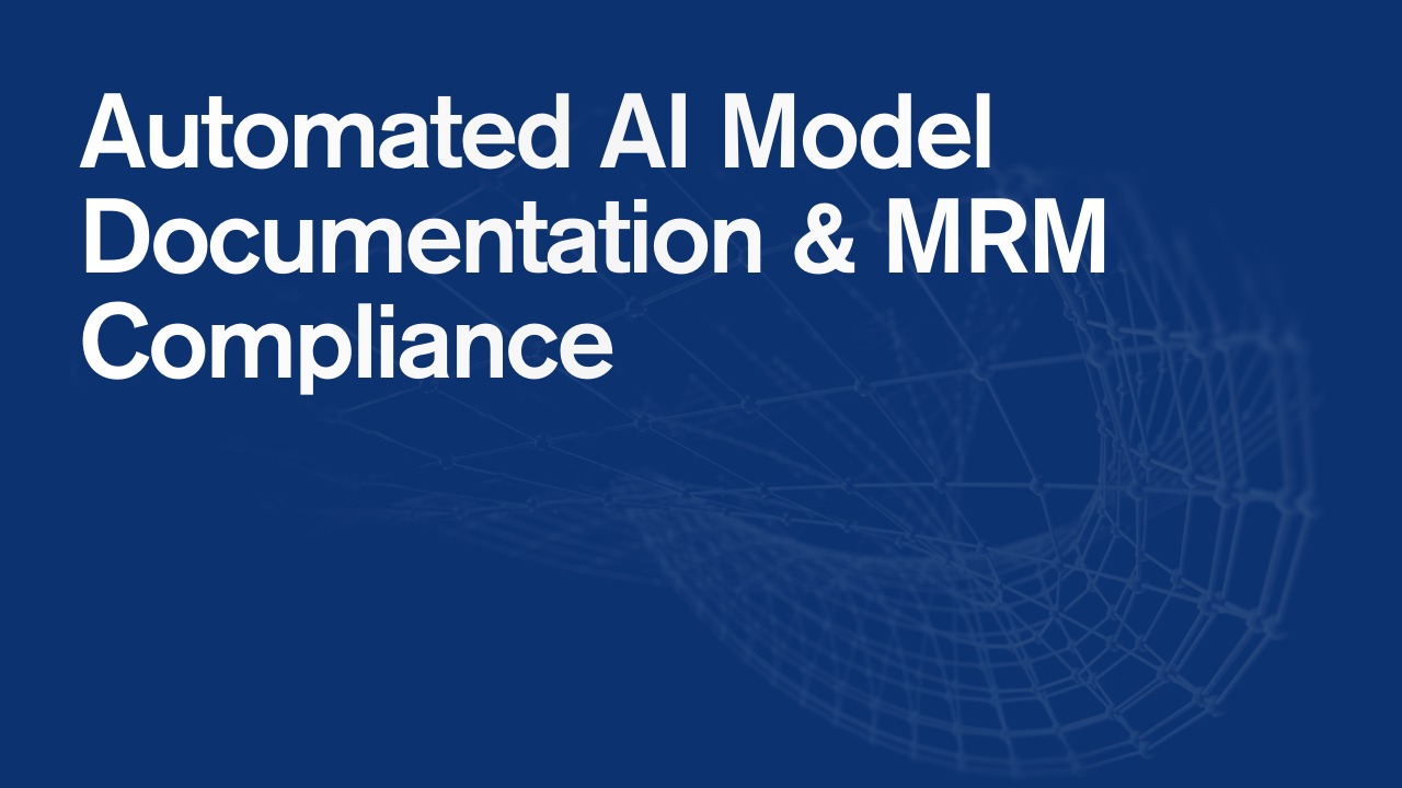 NIMBUS Uno automated model documentation platform showing AI-driven documentation tools and MRM compliance features for banks
