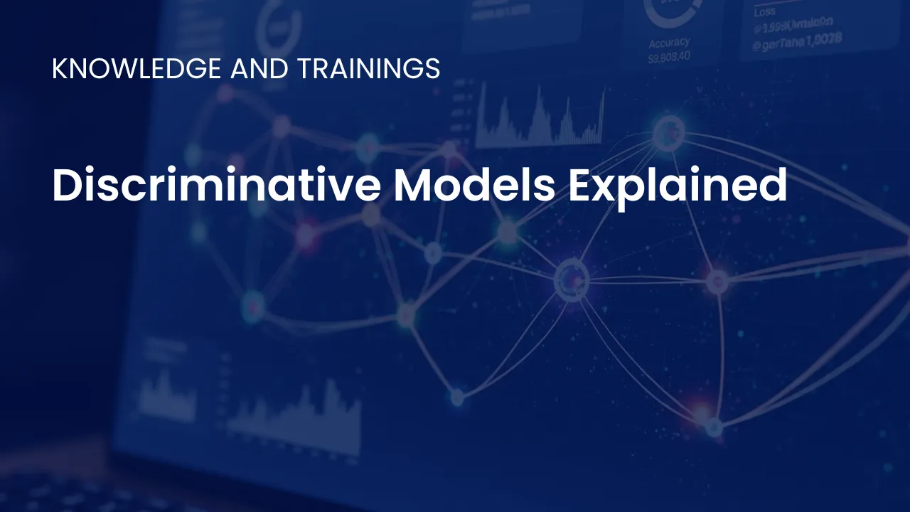 Diagram illustrating discriminative models learning decision boundaries between classes for accurate supervised machine learning predictions