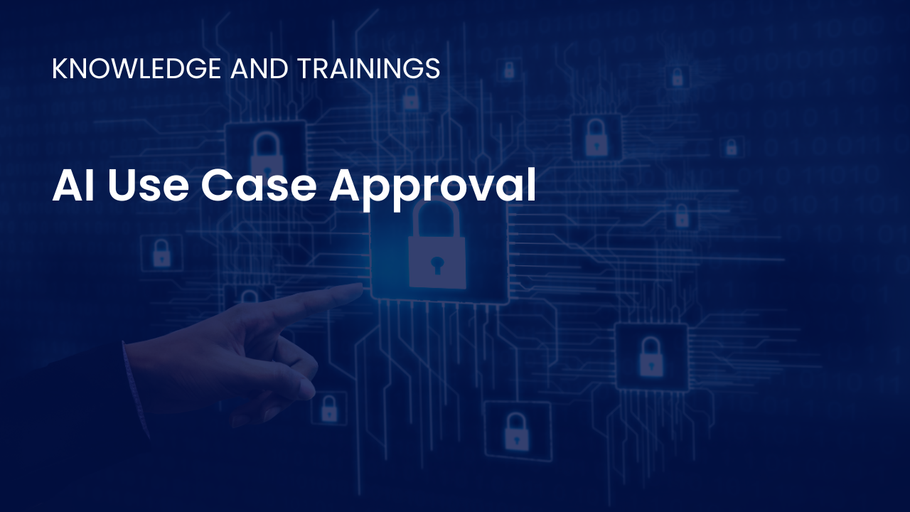 Illustration showing AI use case approval workflow including feasibility review risk assessment governance checks and approval decisions
