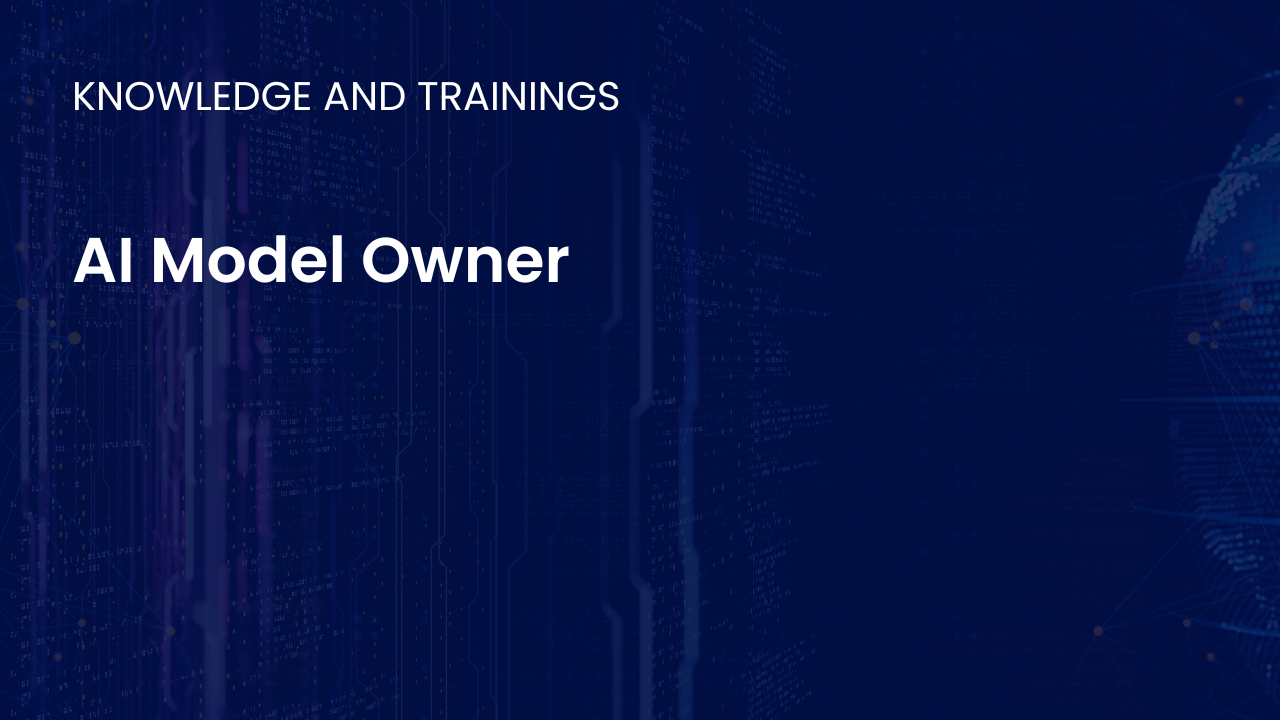 Visual depicting an AI model owner overseeing development performance monitoring accountability and governance responsibilities