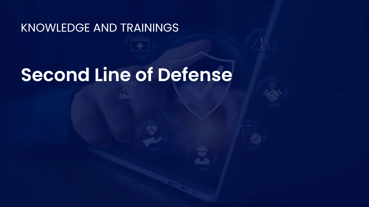 Visual showing second line of defense functions overseeing AI governance frameworks risk controls and compliance monitoring