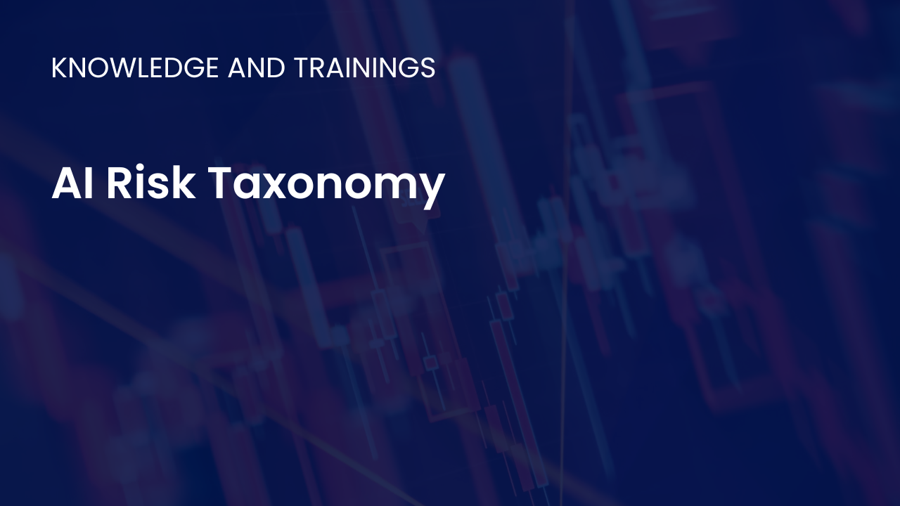 Diagram illustrating AI risk taxonomy categories including model data operational ethical and compliance risks