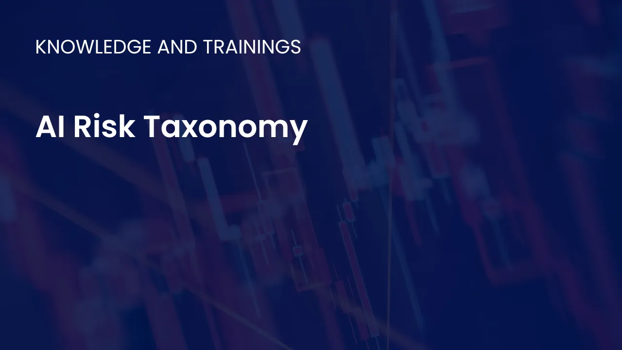 Diagram illustrating AI risk taxonomy categories including model data operational ethical and compliance risks