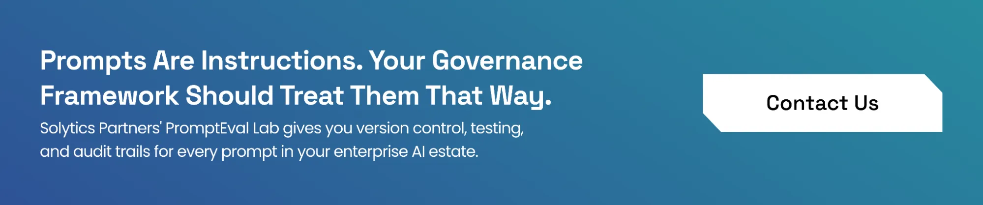 Solytics Partners’ PromptEval brings total control and audit trails to prompt governance