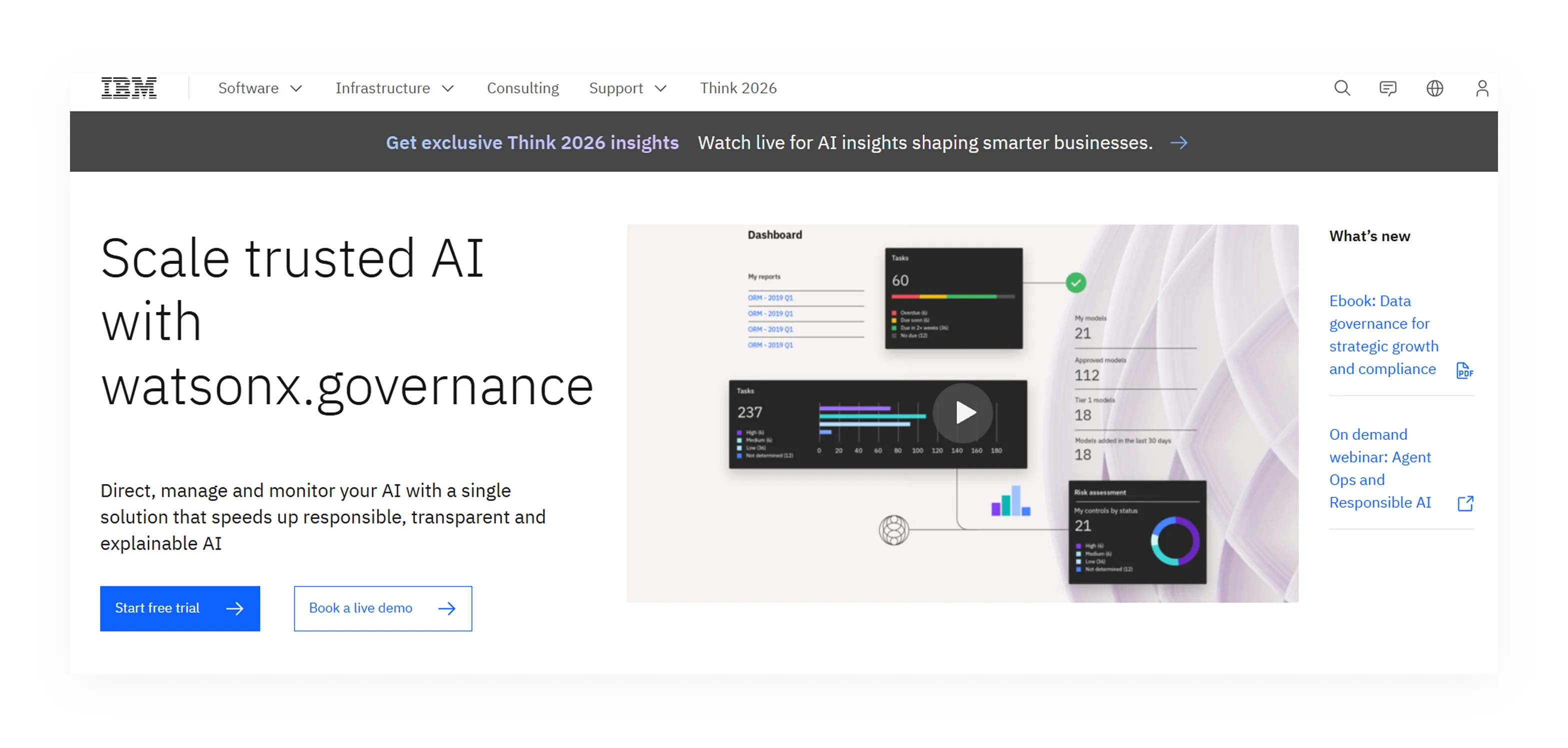 IBM watsonx.governance offers AI lifecycle governance graph capabilities