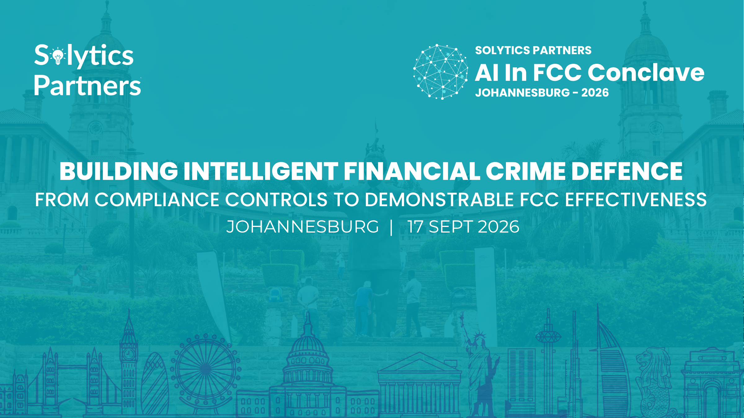 Solytics Partners' AI In FCC Conclave Johannesburg 2026 showcasing AI-powered financial crime compliance, FCC effectiveness and FATF Readiness